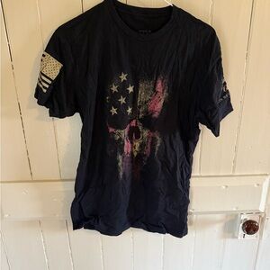 Grunt Style Black and Pink Short Sleeve Tee